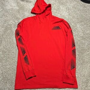 Boys Adidas Long Sleeve Hooded Tee XL